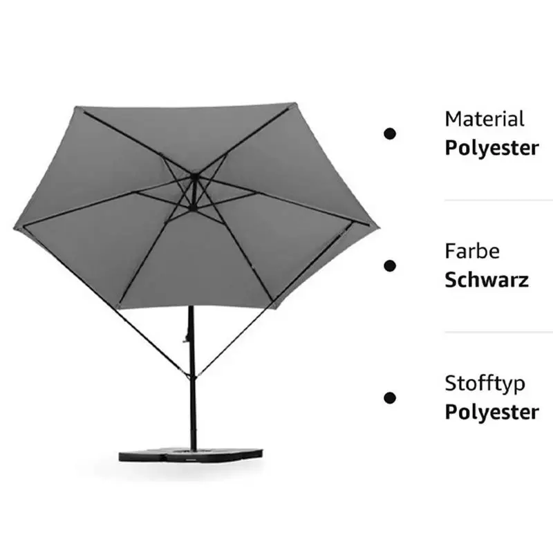 Protection contre le vent réglable pour grands parasols en porte-à-faux, sangle de partenaires résistante aux intempéries avec crochets