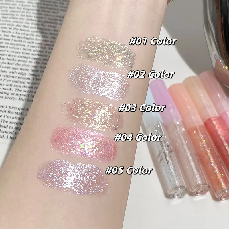 Set di ombretti liquidi Impermeabile a lunga durata Perlescenti Shimmer Pearl Sparkle Glitter Ombretto Baco da seta Cosmetici coreani