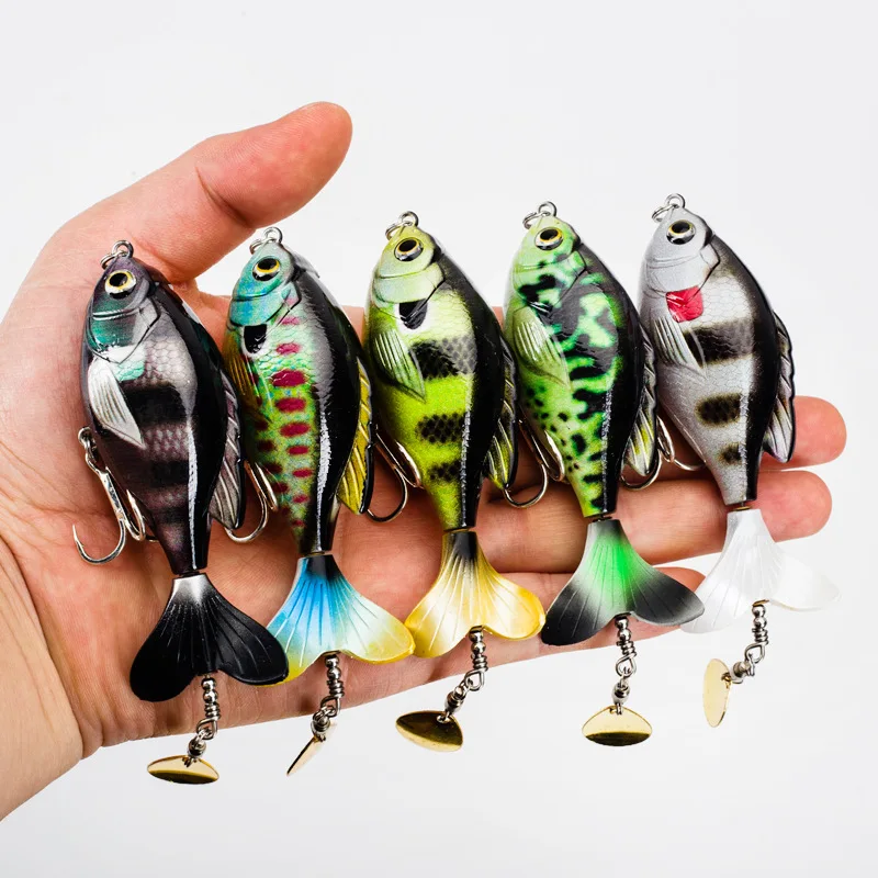 

5pcs Boxed Mino Colored Lure VIB 9.5cm/16.9g Water-based Little Fatty Rock Propeller Bait Fried Water Biomimetic Bait