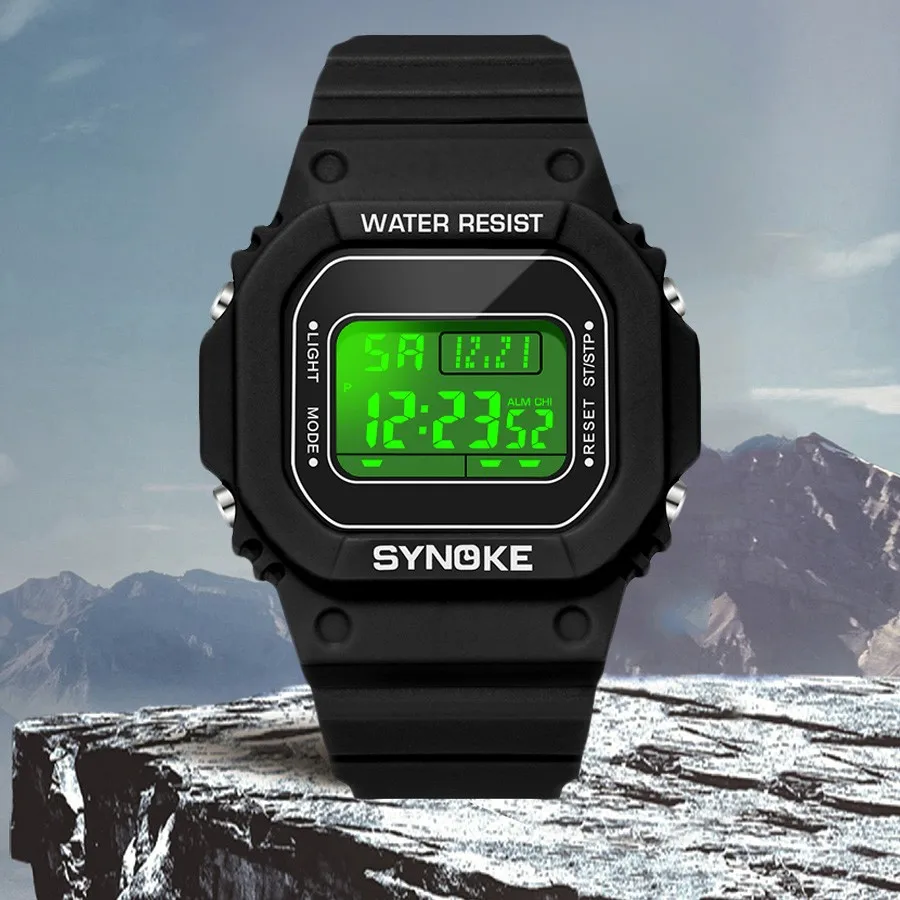 Reloj Digital militar para hombre y mujer, cronógrafo deportivo luminoso, electrónico, resistente al agua