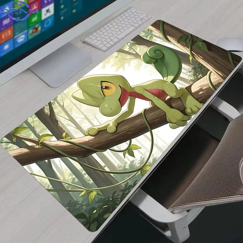 Anime Pokemon Treecko Sceptile Non-Slip Rubber Mouse Pad for PC Gaming - Gamer Keyboard Desk Mat