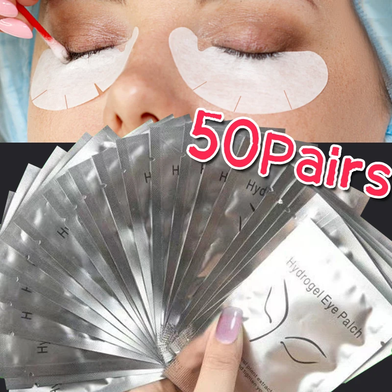 20/50 Pairs Eyelash Pad Gel U-shaped Eye Patch Grafting Under Eyes Paper Sticker Disposable Wraps Eyelash Extension Makeup Tools