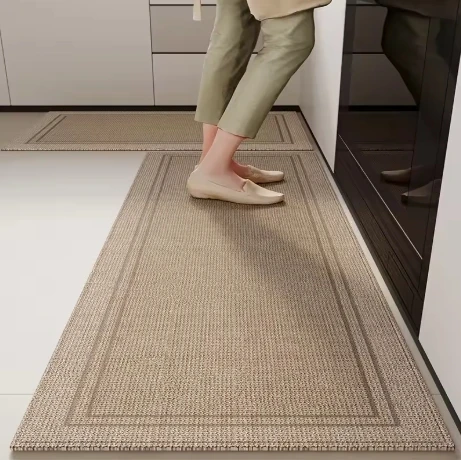 

Custom Link Kitchen Floor Mat Anti-slip Carpet Woven Solid color Home Decoration Rug Wear-resistant Foot Mats Long Mats