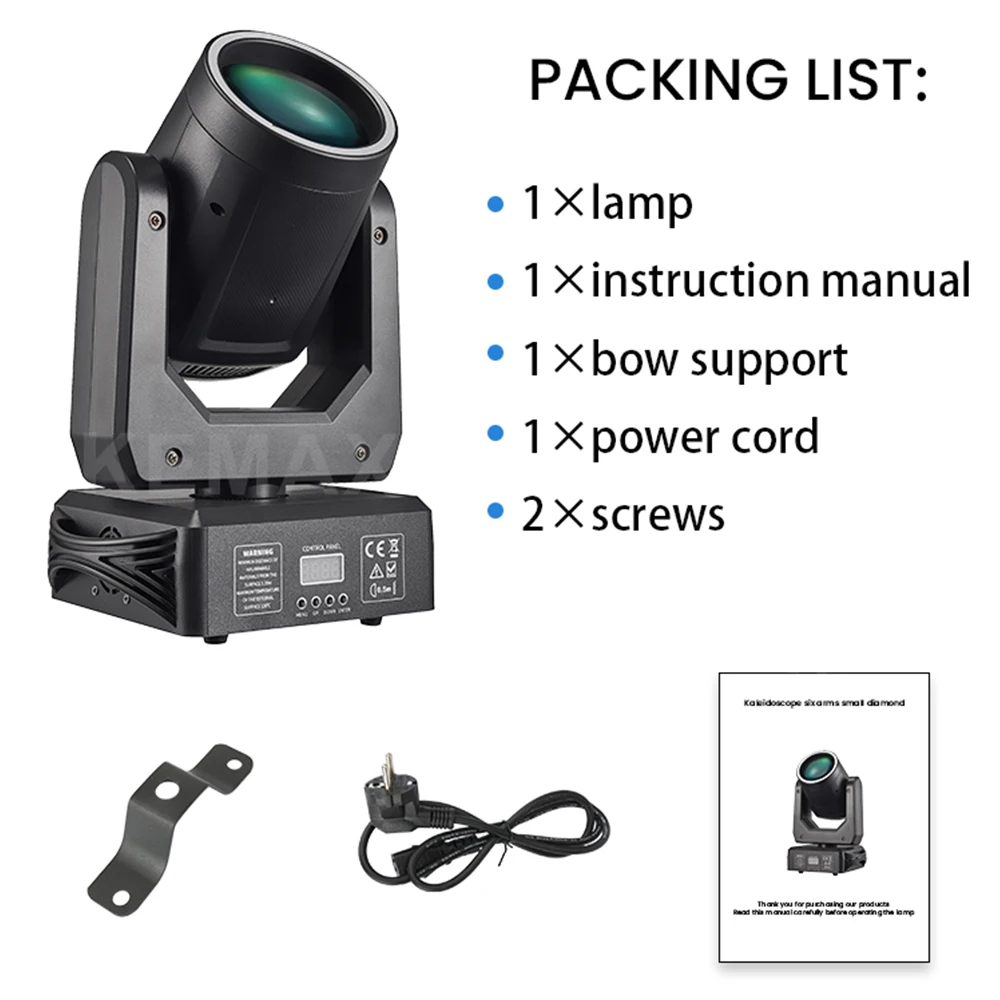 Luz LED con cabezal móvil de 200W, haz de Lira de 18 prismas DMX, punto de 15Gobos con anillo, luces profesionales para discoteca y DJ para escenario, boda y club nocturno