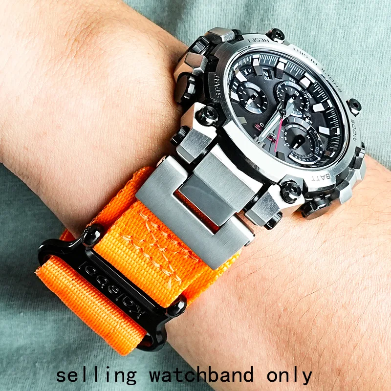 

For Casio G-SHOCK MTG-B3000 Strap Metal Interface Male Modified Men Resin leather Watch Band Modified canvas set Easy to stick