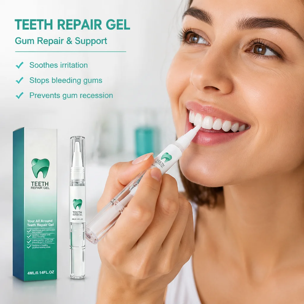 Teeth Brightening Gel Oral Care Serum Gum Soothing Mint Fresh Breath Gentle Nourishing Essence For Daily Tooth Hygiene Cleaning