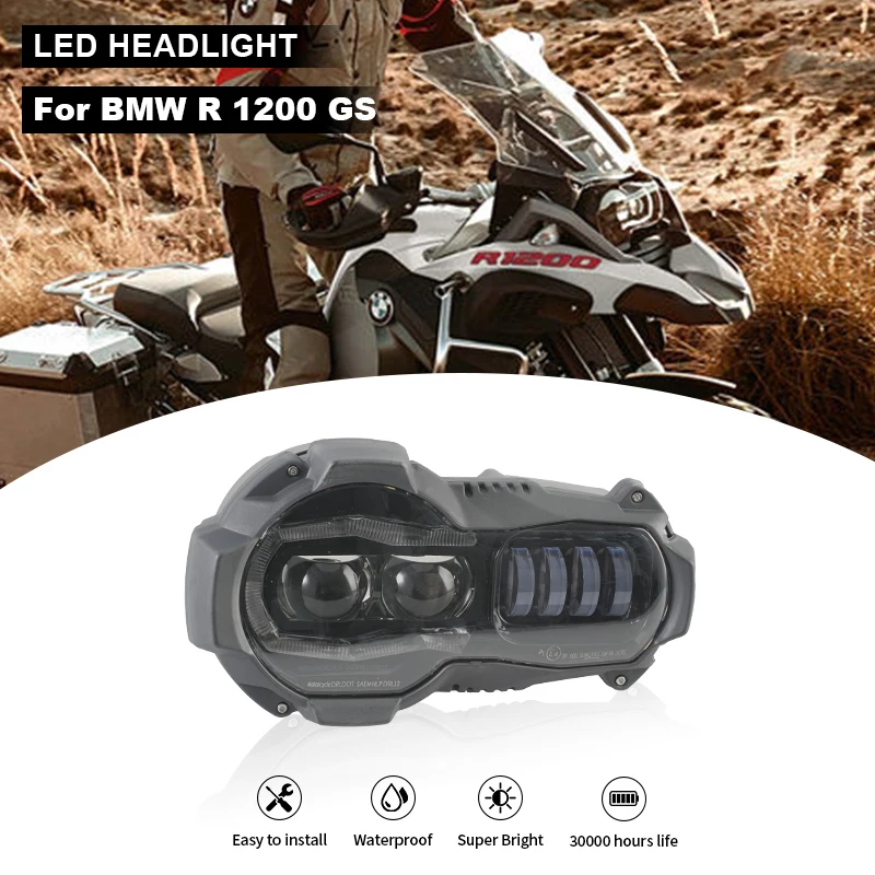 Emark Led Headlight for B MW R1200GS  2004-2012