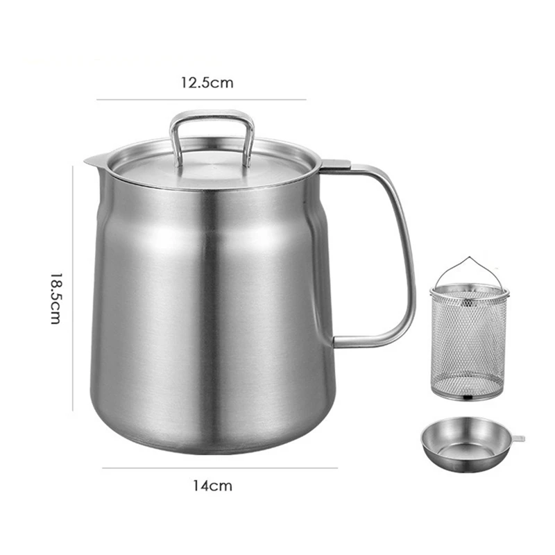 ABRE-2L Oil Filter Multi-Function Frying Basket Large Capacity Oil Filter Pot