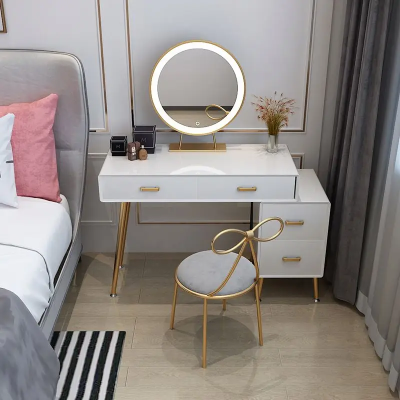 Simple Modern Dressing Table Light Luxury Dressing Table Bedroom Storage Cabinet
