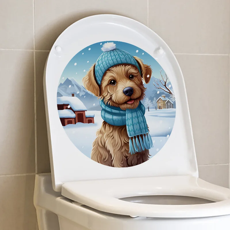 

Christmas Wall Stickers Christmas Scene Atmosphere Decoration Bathroom Washroom Decorative Stickers