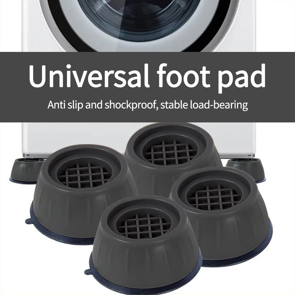 4Pcs Anti Vibration Feet Pads Washing Machine Rubber Feet Mat Slipstop Silent Dampers Stand for Washing Machine Refrigerator