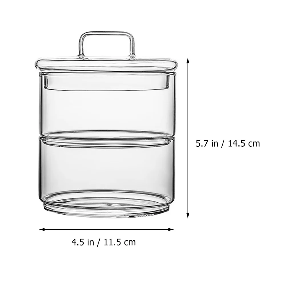 حاويات فواكه زجاجية مزدوجة الطبقات مع أغطية 400 مل 2 عبوة أوعية تخزين شفافة للوجبات الخفيفة والآيس كريم للاستخدام المنزلي في المطبخ #6