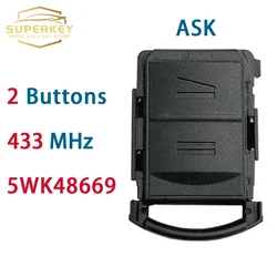 SUPERKEY 2 Buttons Remote Car Key 433Mhz ASK For Opel Vauxhall Corsa Meriva Combo TIGRA B MERIVA 2001-2006 5WK4 8668