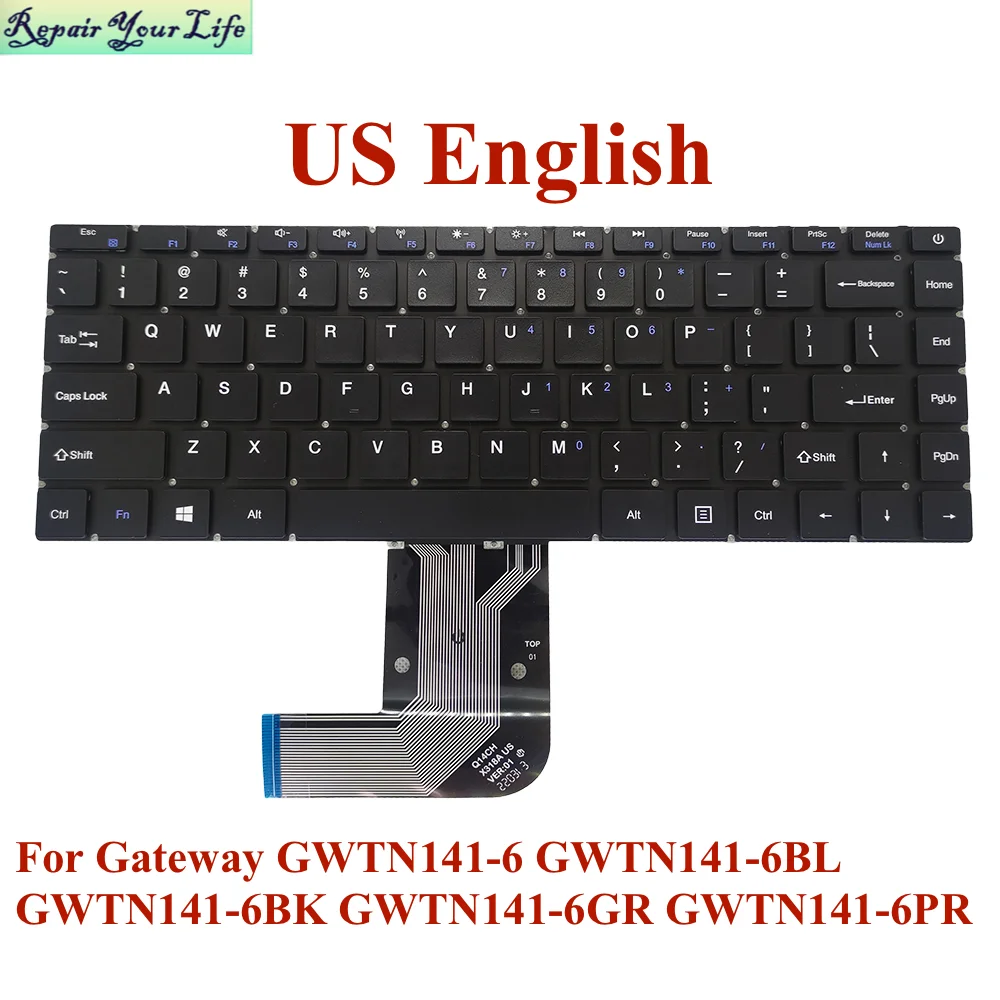 Latin Abnt2 Brazil US English Keyboard for Gateway Notebook GWTN141-6 GWTN141-6BL GWTN141-6BK GWTN141-6GR GWTN141-6PR New