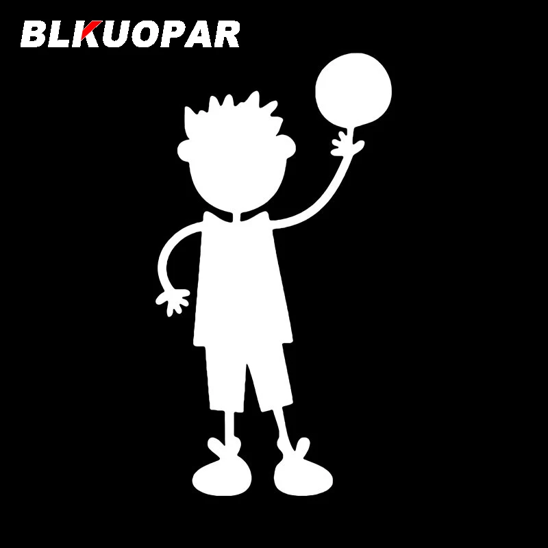 BLKUOPAR Boy Playing Basketball Car Sticker Personality Decal Creative Bumper Windows Motorcycle Windshield Car Door Protector