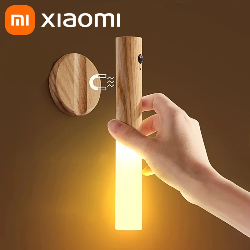 Xiaomi lampu malam cerdas LED tubuh manusia, lampu induksi dinding Toilet, lampu koridor rumah tangga dapat diisi ulang