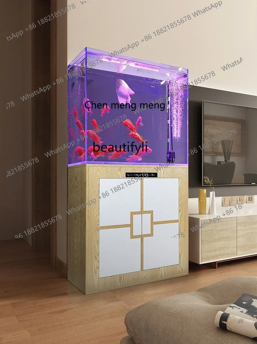 ss7486 Fish Tank Living Room Floor Home Self-Circulation Ecological Change Water Bottom Filter Creative Intelligence Aquarium