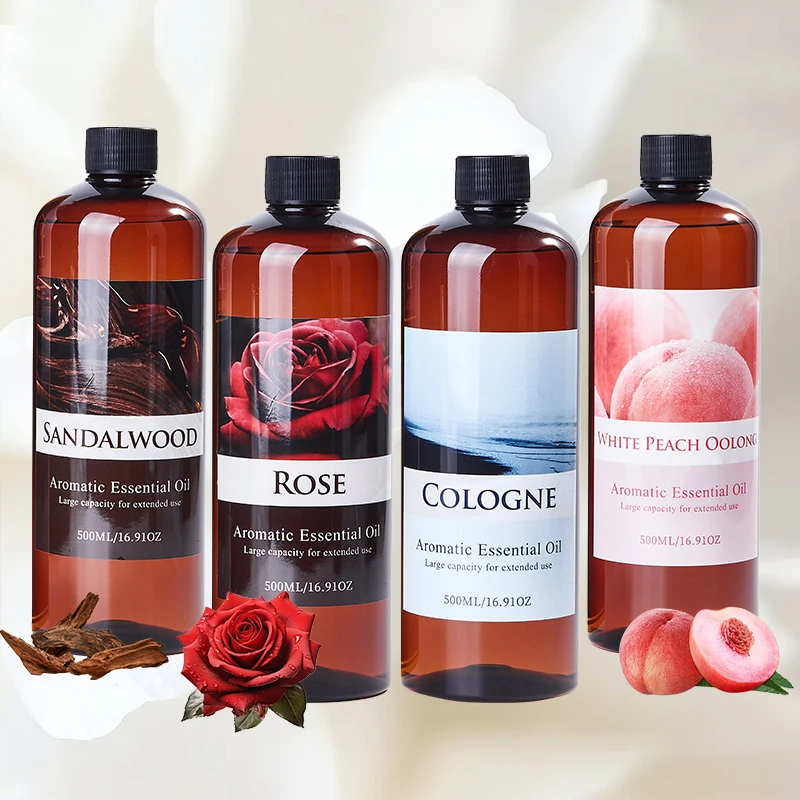 

500ml Plant-Based Essential Oil Refill No Alcohol Long-Lasting Scent for Aromatherapy Diffusers Humidifiers Car Fragrance Candle