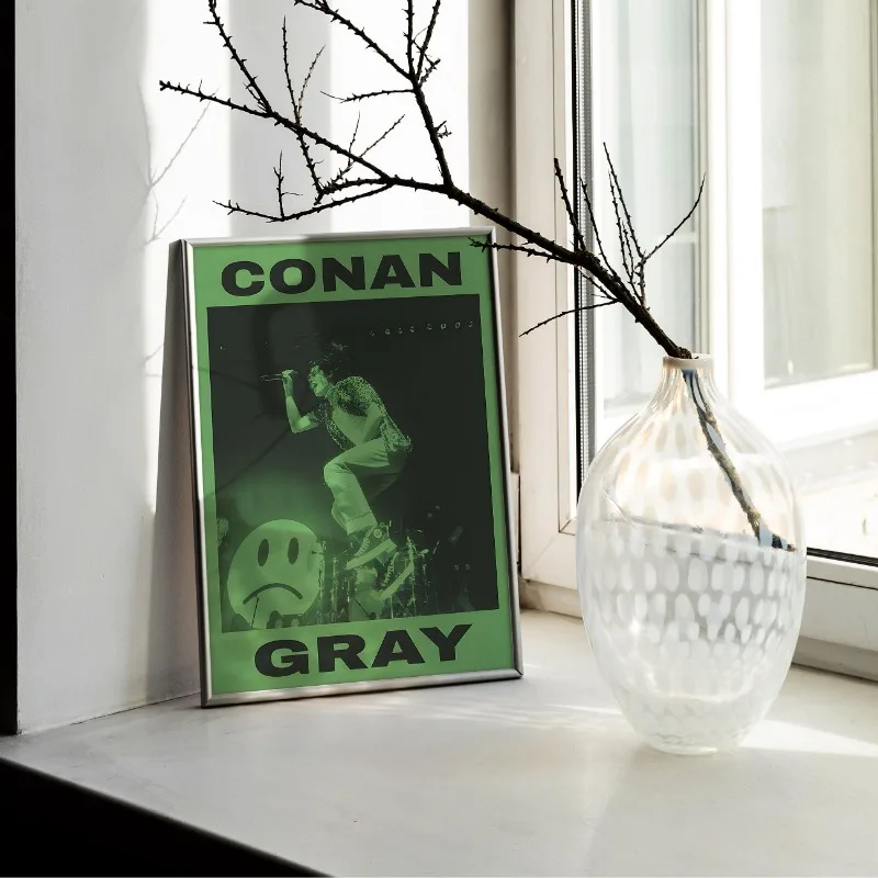 Pop Music Singer Conan-Gray Vintage Album Cover Poster Found Heaven/Superache Design Canvas Picture Wall Living Room Home Decor