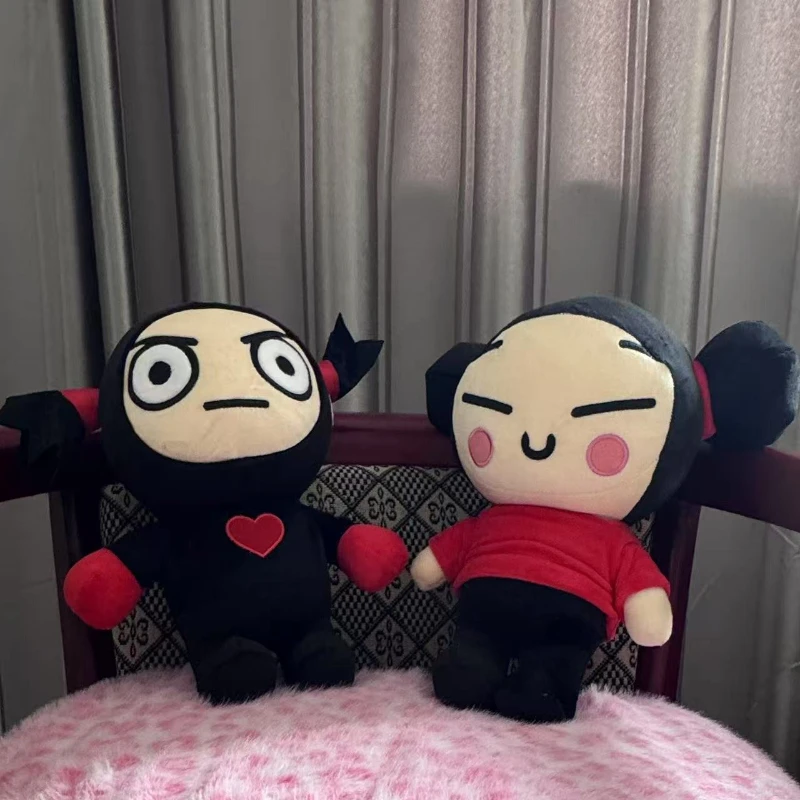 

30cm Kawaii Pucca and Garu Plush Toys China Doll Cartoon Cute Soft Stuffed Dolls Figure Sleeping Pillow Children's Birthday Gift