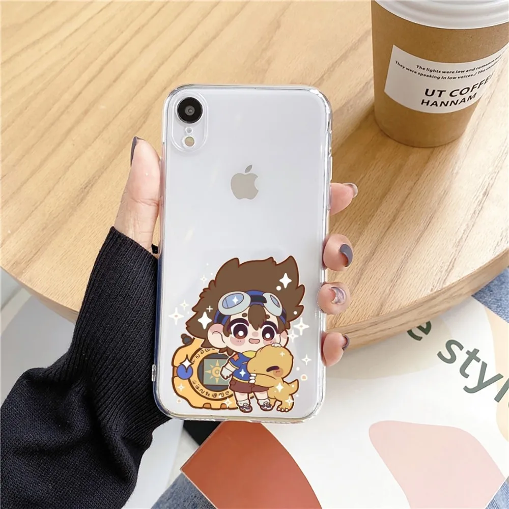 D-Digimon-n Anime Phone Case For Iphone 15 11 13 14 Pro Max 7 8 Plus X Xr Xs Max Se2020 12mini Transparent Cover