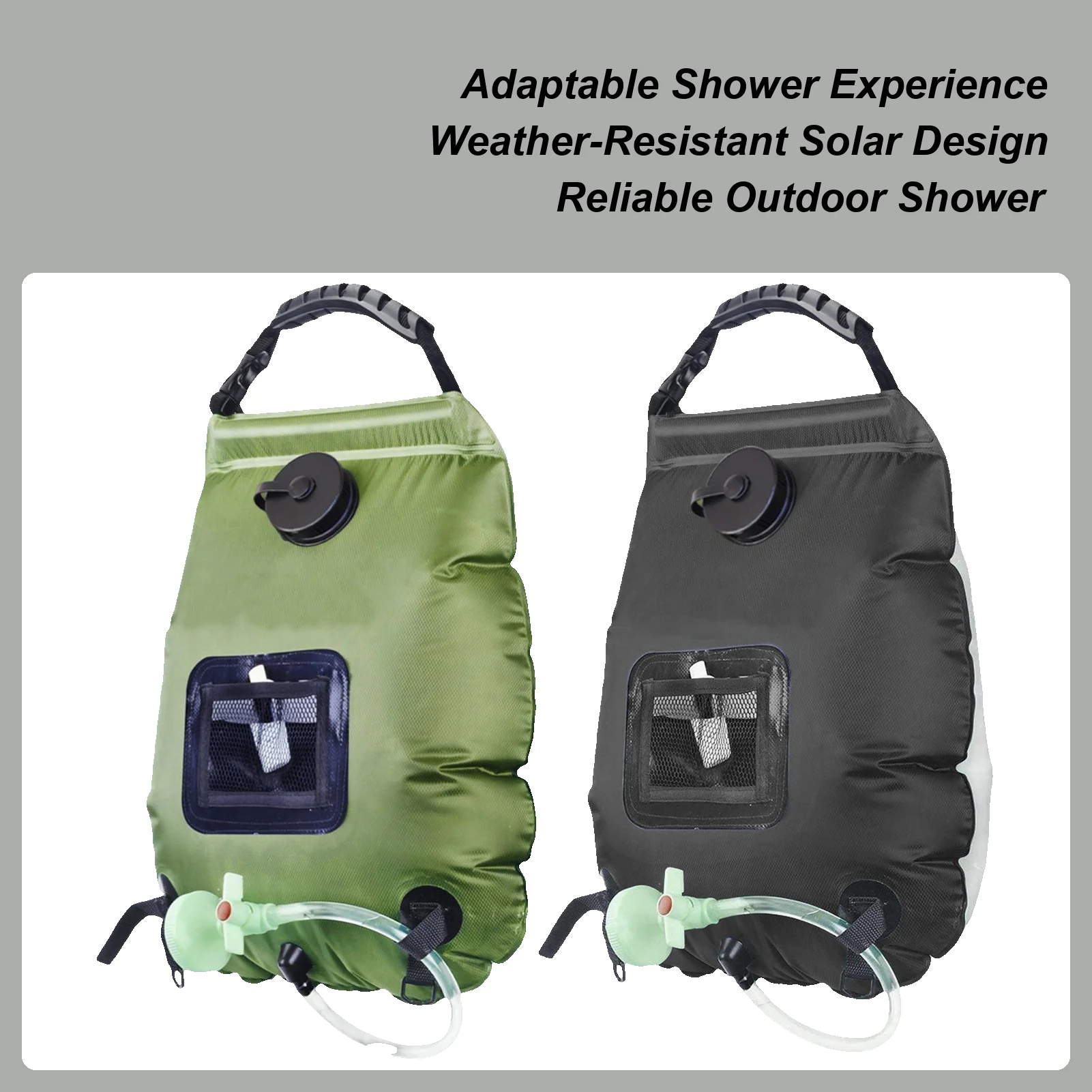 

Portable Outdoor Shower 5 Gallon/20L Solar Removable Bath Pouch With Shower Head And Hose Portable Camping Shower For Outdoor