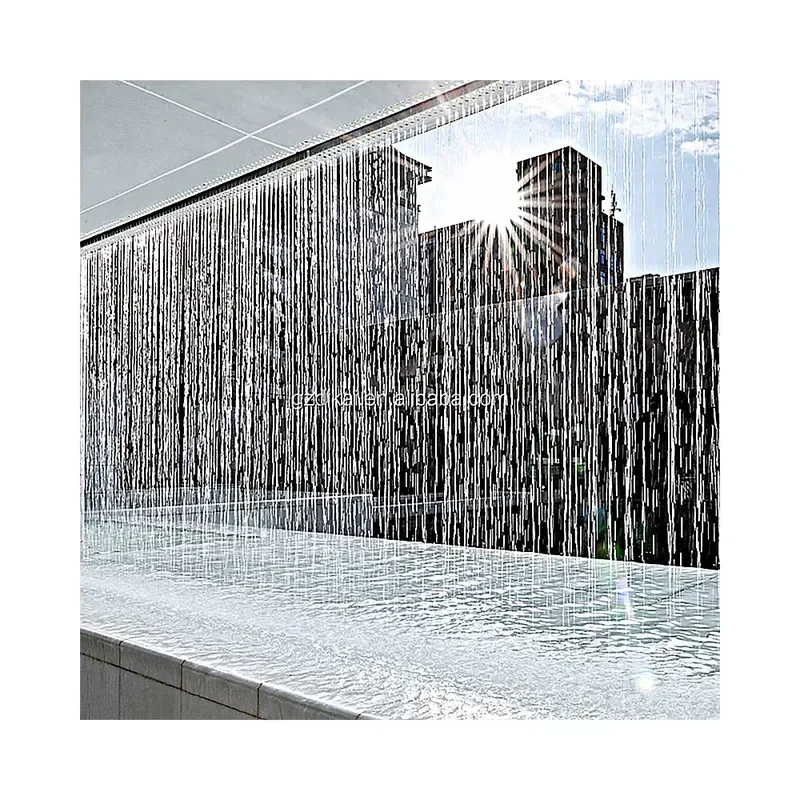 for Outdoor Garden Waterfall Rain Curtain Water Feature Descent Fountain Decor Backyard Patio Landscape Pool Pond Decoration