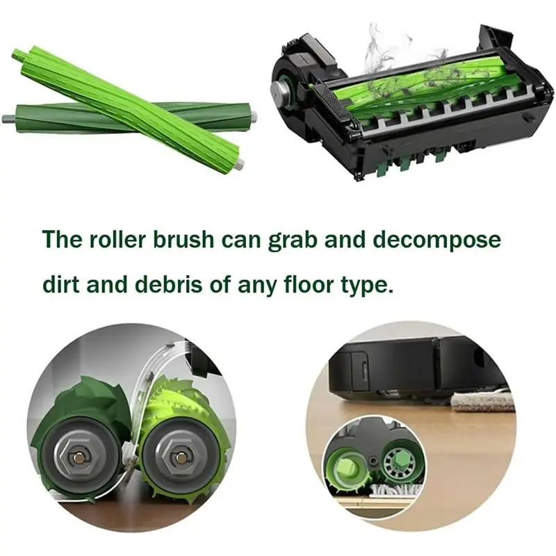 AFOURT-For Irobot Roomba Combo J7+ J9+ Vacuum Accessories Replacement Parts Main Brush Side Brush Filter Mop Cloth Dust Bag