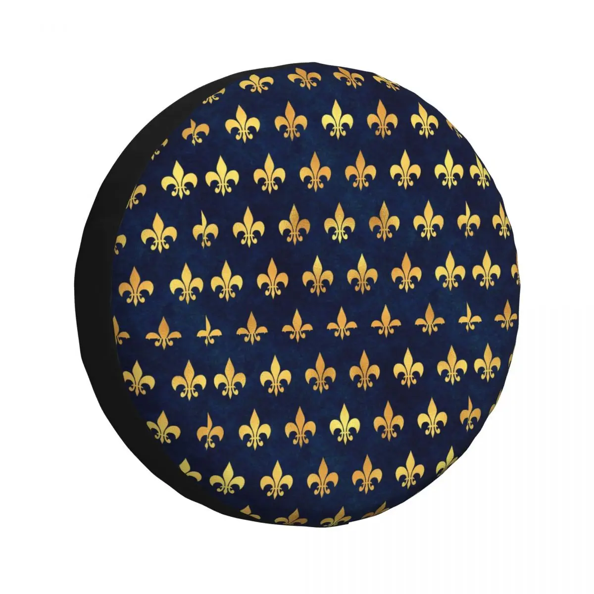 Royal Gold Blue Fleur Spare Tire Cover for Jeep Mitsubishi Pajero SUV RV Car Wheel Protectors Accessories 14