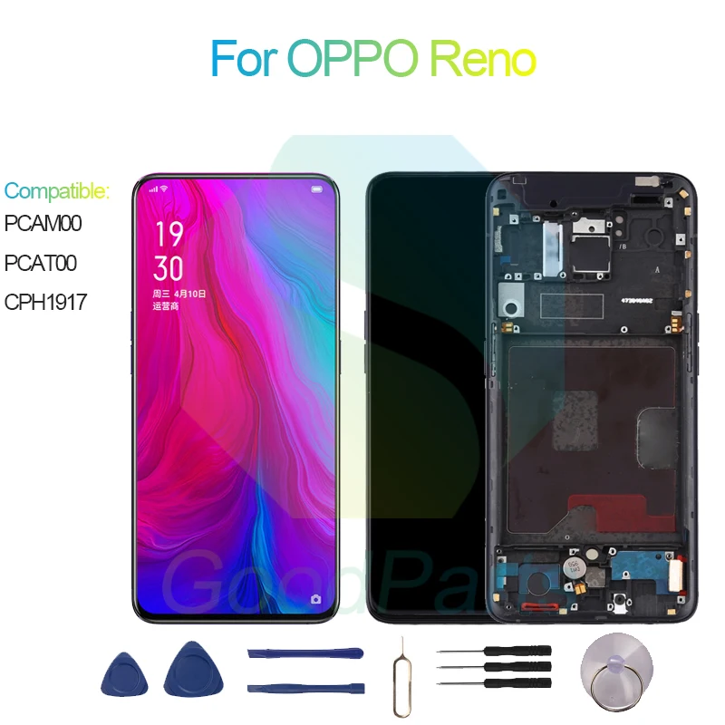 

Запасной дисплей для OPPO RENO 2400*1080 PCAM00, PCAT00, CPH1917 RENO ЖК сенсорный дигитайзер в сборе