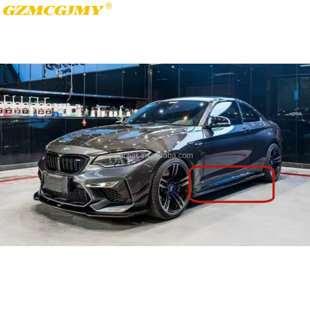 

Glossy Dry Carbon Fiber Car Bumpers Side Skirts For BMW M2 F87 Side Skirt Rocker Panels