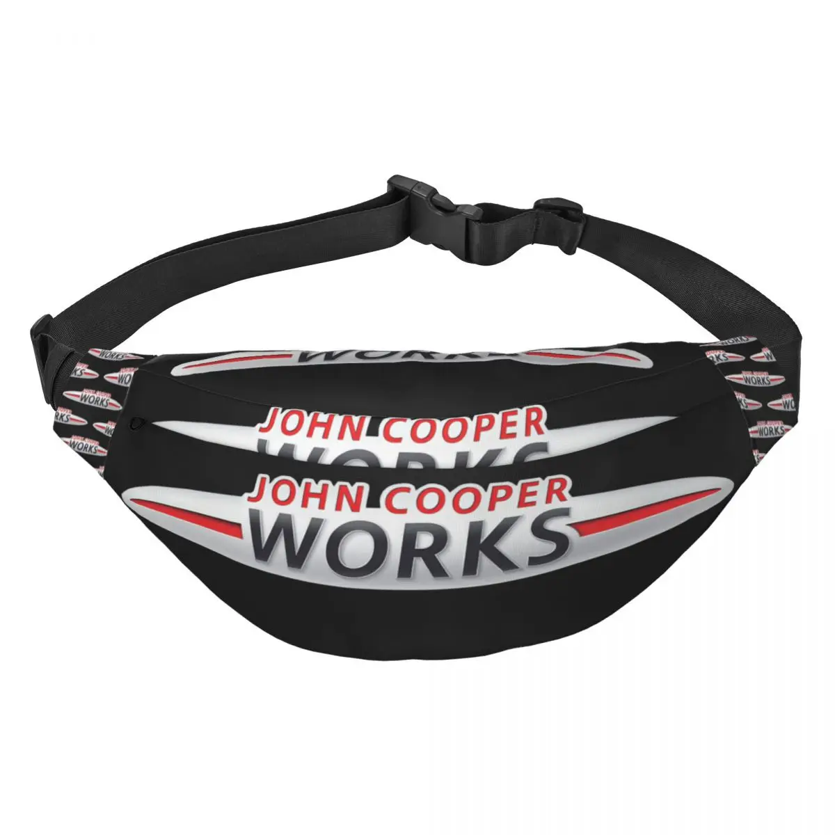 John Cooper Works Logo Unisex Waist Bag Multifunction Sling Crossbody Bags Chest Bags Short Trip Waist Pack