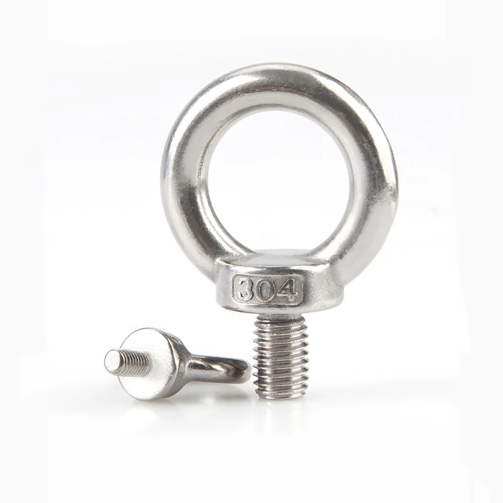 M3 M4 M5 M6 M8 Lifting Eye Screw Ring Eye Bolt Ring Hooking Screw 10mm-200mm 304 Stainless Steel Marine Lifting Eye Screws