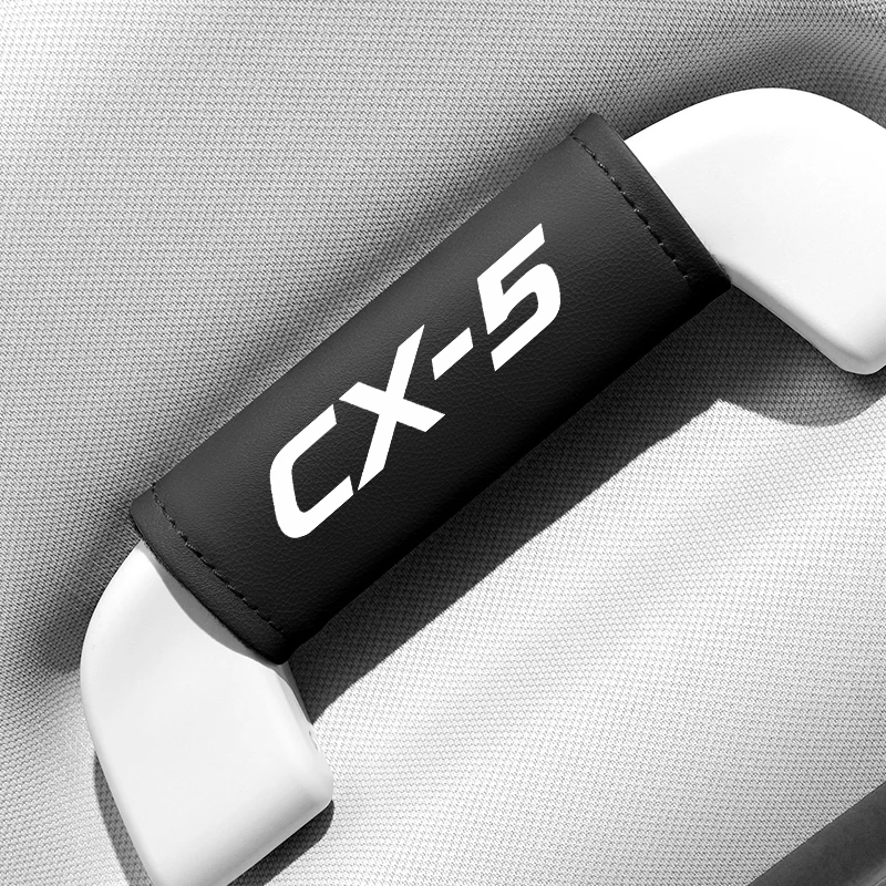 1PC Leather Car Roof Armrest Pull Gloves Door Handle Protection Cover For Mazda CX-5 Cx5 Auto Interior Decoration