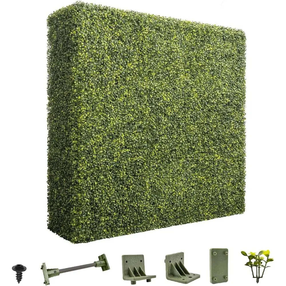 

Искусственные панели из листьев растений 36x36x6 см - Жесткая основа, имитация травяной изгороди, декор для стен, разделитель пространства для дома, офиса, улицы