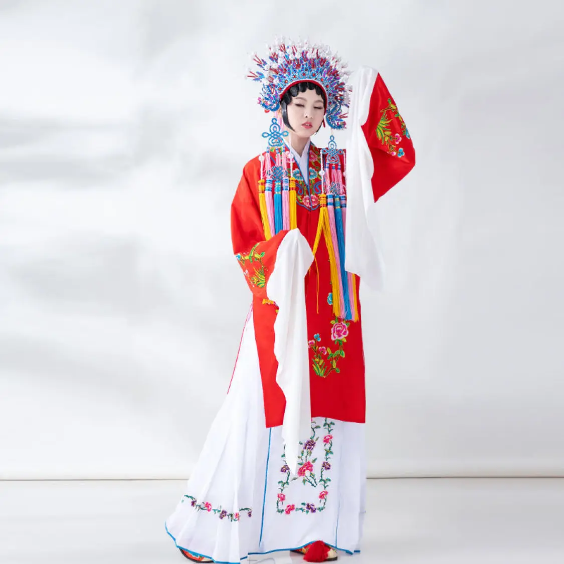 

Beijing Opera Flower Dan Costume Chinese Retro Classic Peking Opera Performance Suit Exquisite Embroidered Opera Practice Suit
