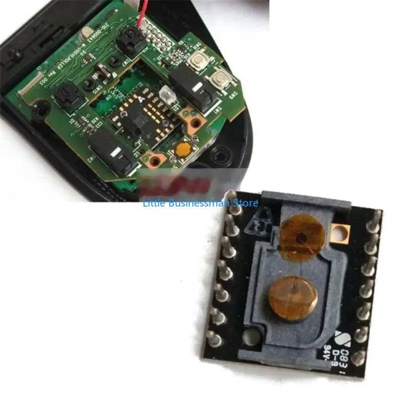 DIY Mouse Service Chip S9500 Replacement Component with Contact Leads for Mouse Repair, Single Black Board Mount Part for