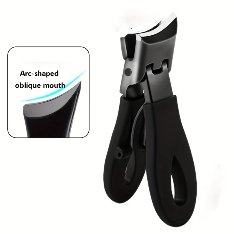 مجموعة مقصات أظافر سميكة مكونة من 1/5 قطعة من الفولاذ المقاوم للصدأ بتصميم عصري وشفرة مقعرة