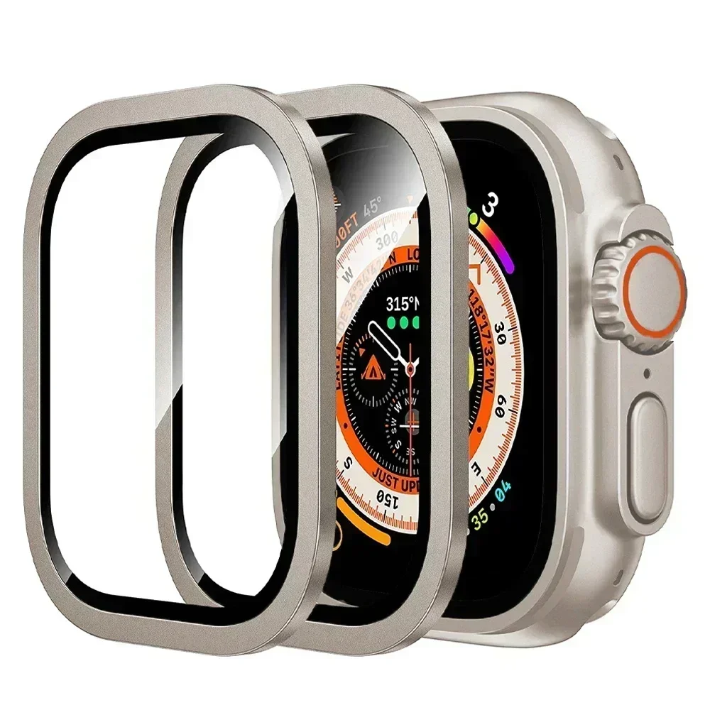 2PCS HD Metallgehärtetes Glas für Apple Watch Ultra 2-3 49mm Displayschutzfolie Anti-Kratz-Stoßfänger Vollfolie für IWatch Ultra 49mm – Detail 4