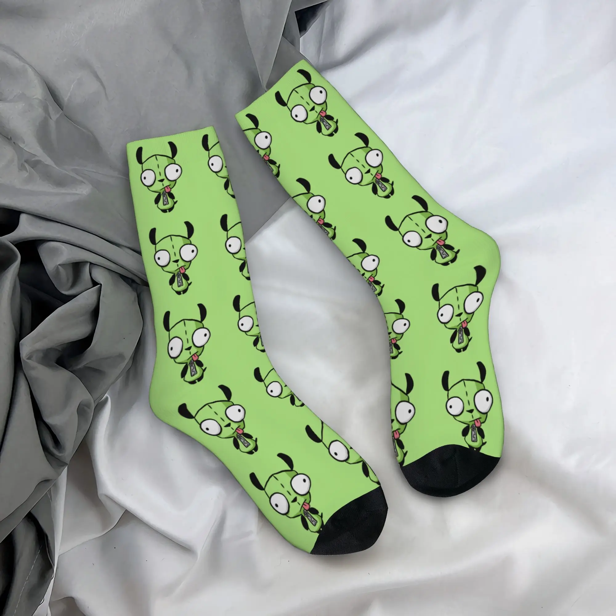 Autumn Winter Fashion Unisex Invaders Zim Gir Socks  Non-slip Skateboard Socks
