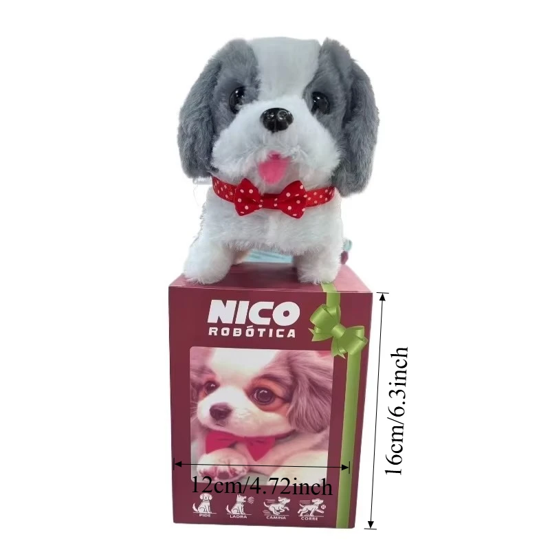 لعبة الكلب القطيفة الجديدة يمكن المشي والنباح، دمية كلب أليف محاكاة الدمية القطيفة، الخيار الأول للهدايا