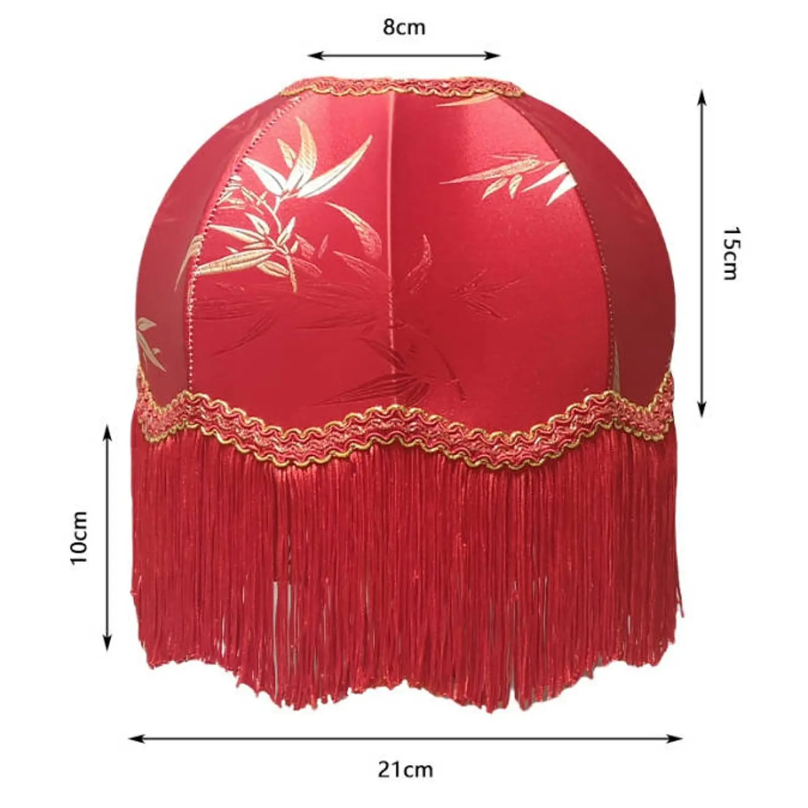 Elegant Velvet Bell Lamp Shade with Fringe Light Diffusing Cloth Lampshade E27 for Bedside Night Lamp