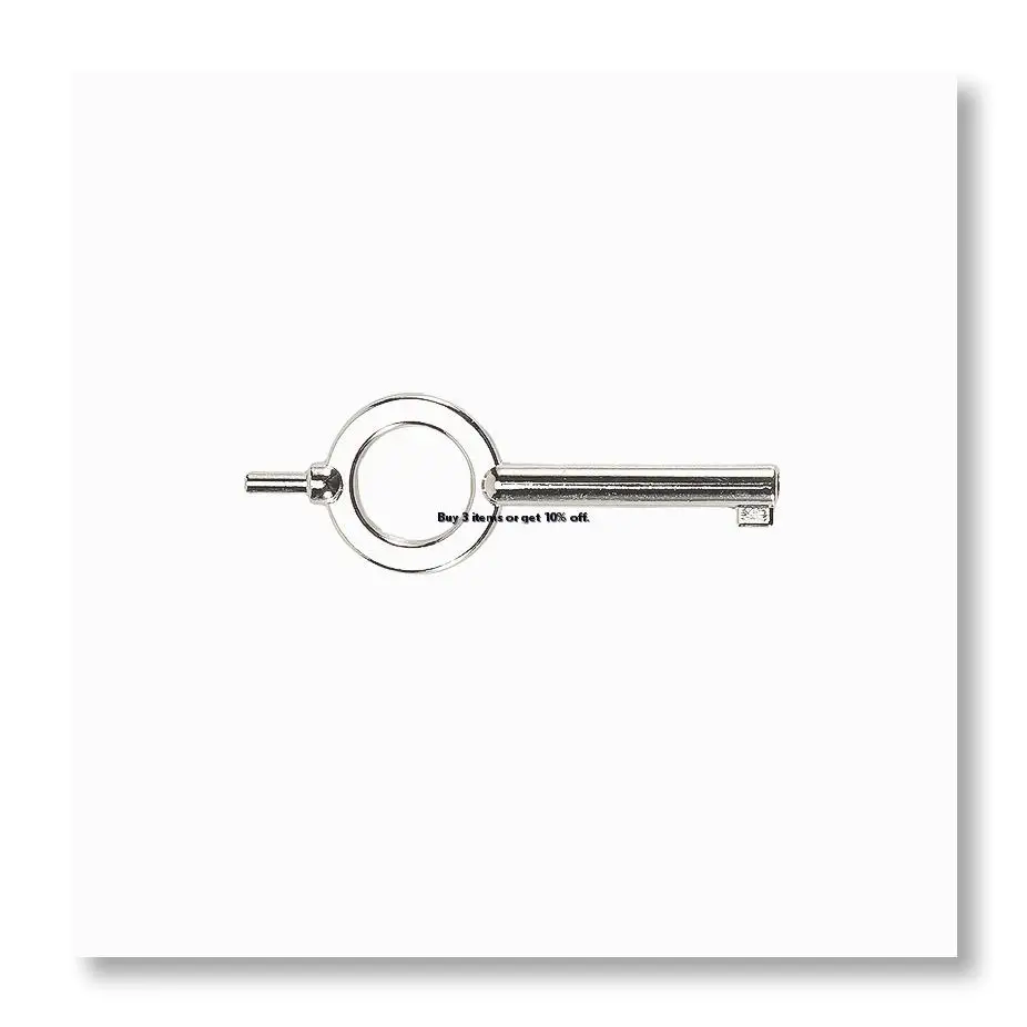 ✼American Style Universal Flat Key Blank, Special Key Handcuff Lock Key, Aluminum Alloy Keychain