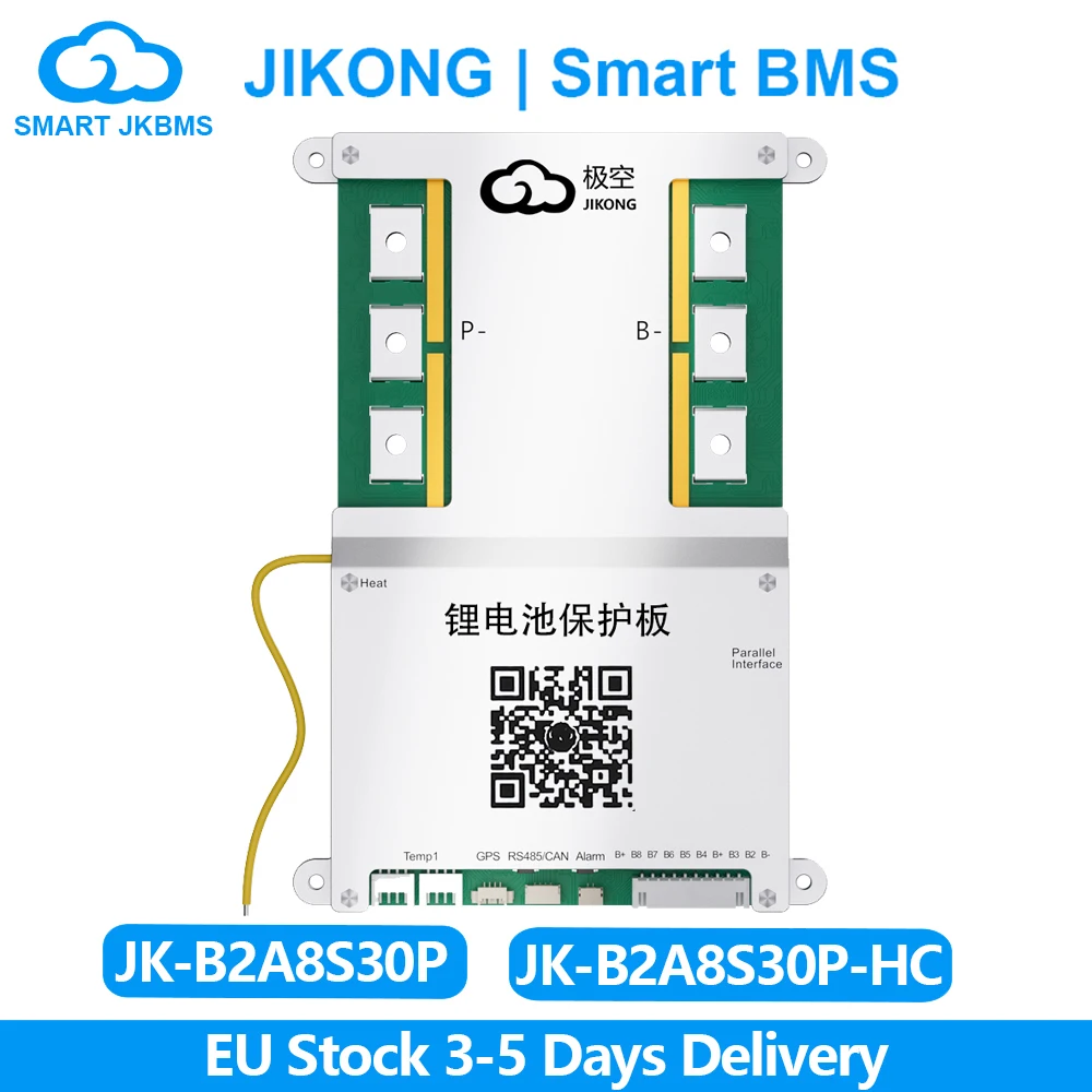 JIKONG JK BMS 3S-8S BMS inteligente con calor CAN RS485 BT APP 1A 2A 12-24V BMS de equilibrio activo para batería Li-ion LifePo4 LTO 100-300A