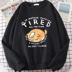 I Need To Take A Break For A While Cute Print Cartoon Hoody Men Women Harajuku Streetwear Autumn Casual Sportswear O-Neck Hoodie