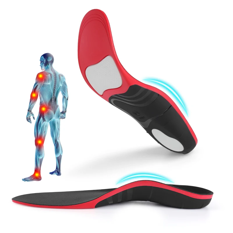Solette ortopediche per uomo/donna - Supporto per arco plantare a triplo strato in memory foam-gel-silicone per scarpe da corsa/da ginnastica