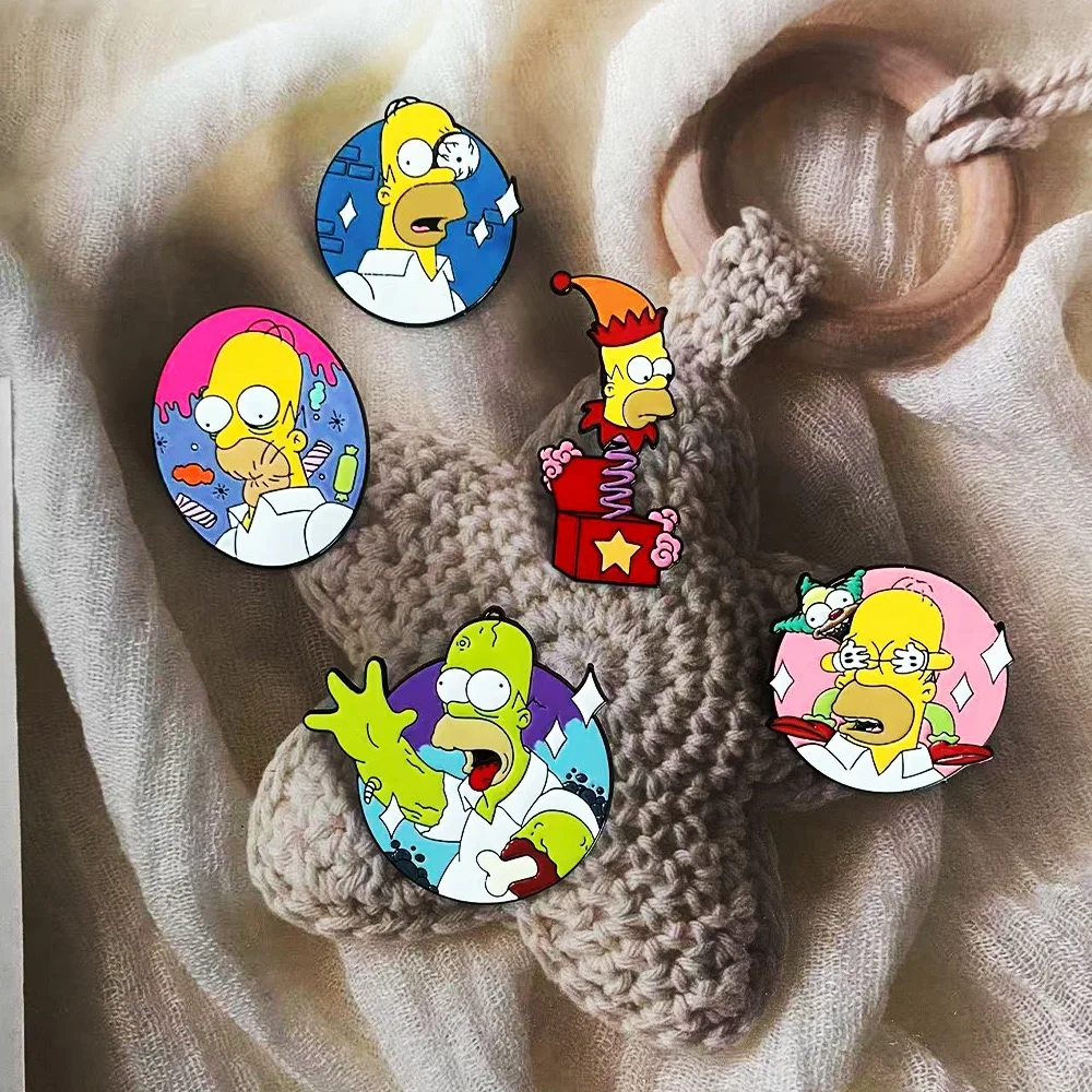 5 PCS Classics Comedy TV Enamel Pins Lapel Pins Badges on Backpack Accessories for Jewelry Fashion Animals Brooches Accessories