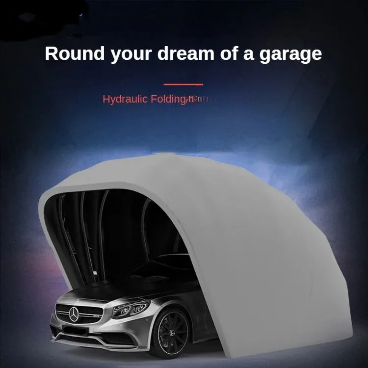 2026 Folding Garage Retractable Outdoor Car Shelter Tent Portable Car semi-automatic Prefab Car Garage