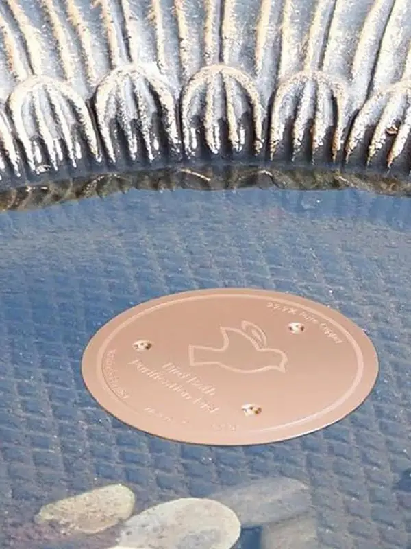 Universal Bird Bath Copper Disk With 3 Point Support Bird Bath Purification Plate For Outdoor Bird Bath Tubs And Feeder Bowls