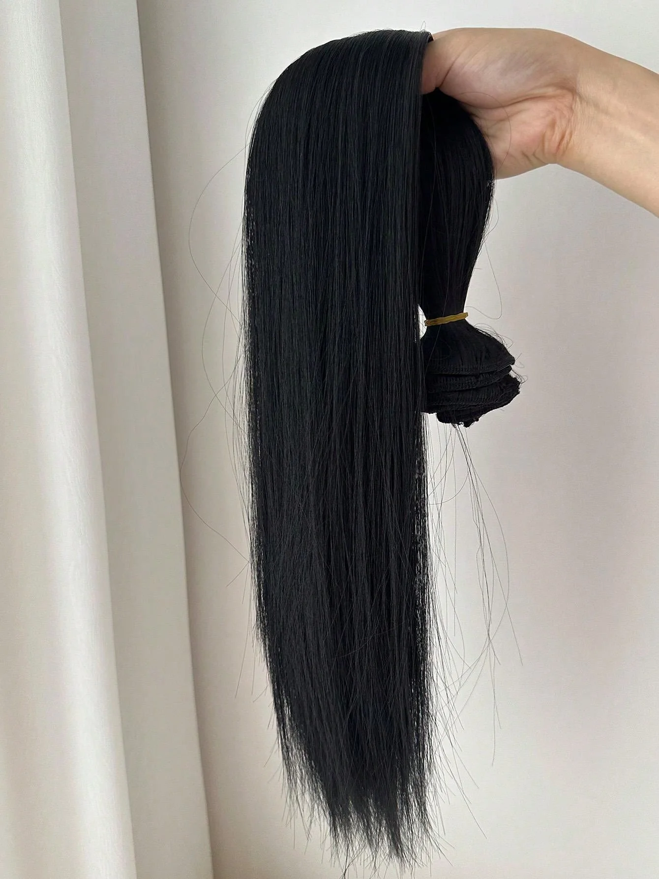 Clip In Hair Extensions 16 Clips 24 Inch 7pcs Set Black Long Straight Hair Extension For Women Synthetic Hair Extensions